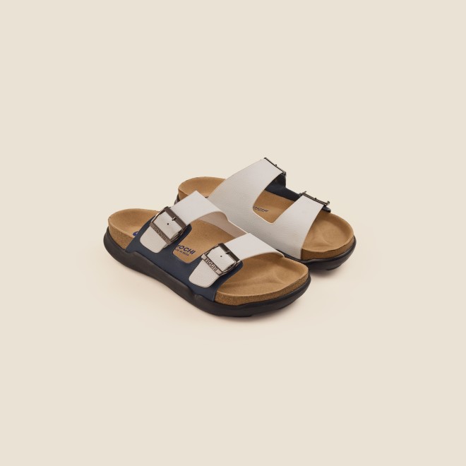 Mochi Men White-Blue Casual Slippers (SKU: 16-754-56-40)