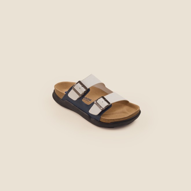 Mochi Men White-Blue Casual Slippers (SKU: 16-754-56-40)
