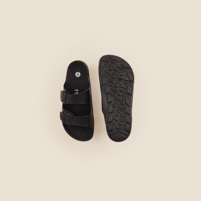 Mochi Men Black Casual Slippers (SKU: 16-754-11-40)