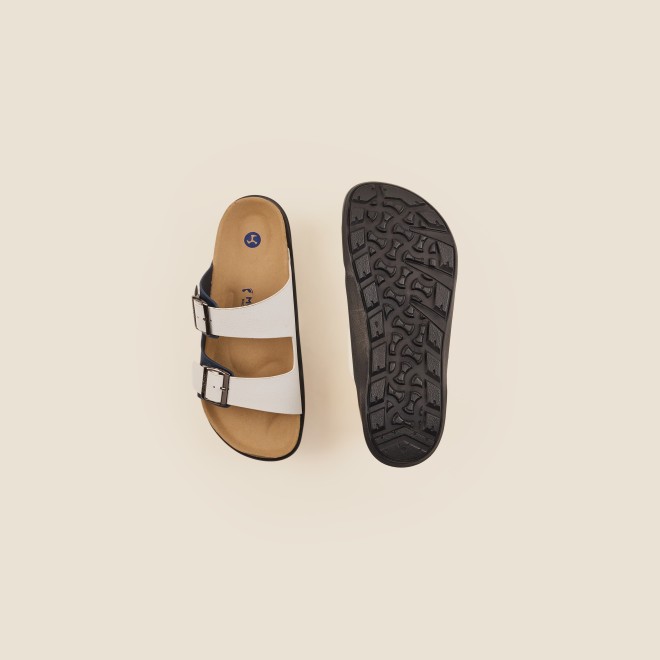 Mochi Men White-Blue Casual Slippers (SKU: 16-754-56-40)
