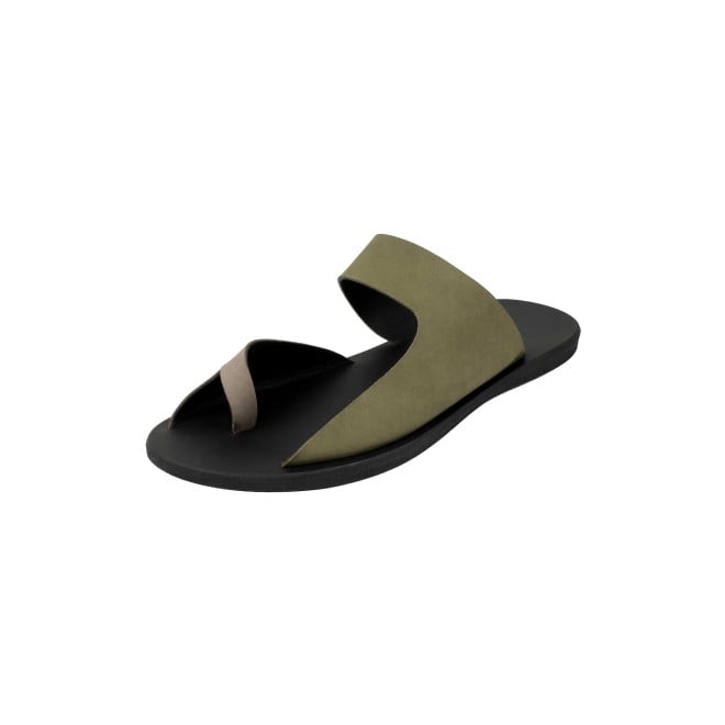 Mochi Men Olive Casual Slippers (SKU: 16-800130-49-40)