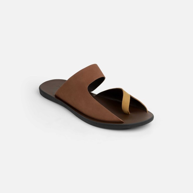 Mochi Men Brown Casual Slippers (SKU: 16-800130-12-42)