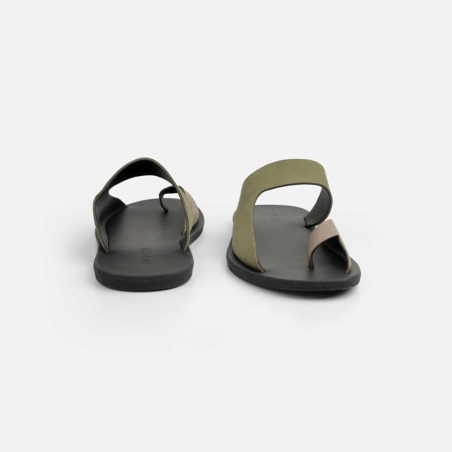 Mochi Men Olive Casual Slippers (SKU: 16-800130-49-40)