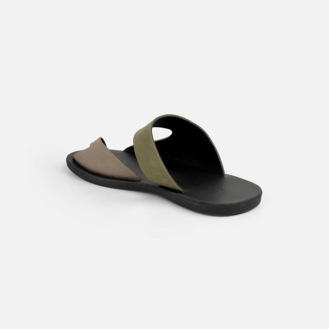 Mochi Men Olive Casual Slippers (SKU: 16-800130-49-40)