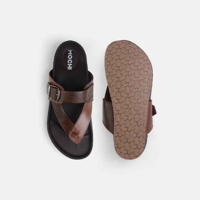 Mochi Men Tan Casual Slippers (SKU: 16-800207-23-39)