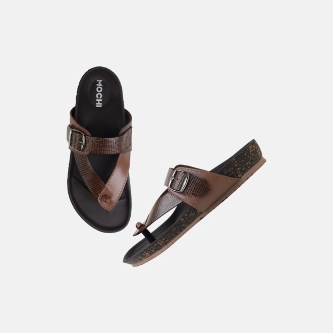 Mochi Men Tan Casual Slippers (SKU: 16-800207-23-39)