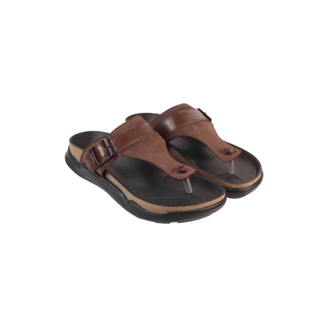 Mochi Men Brown Casual Slippers (SKU: 16-800908-12-40)