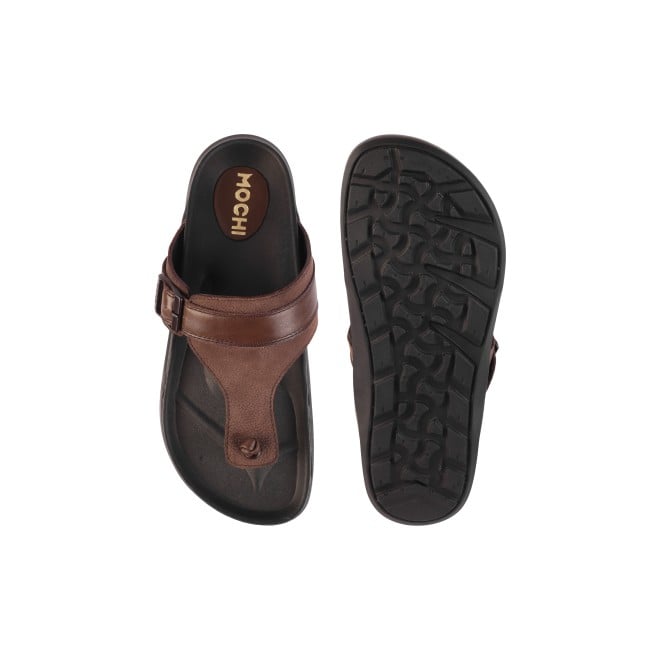 Mochi Men Brown Casual Slippers (SKU: 16-800908-12-40)