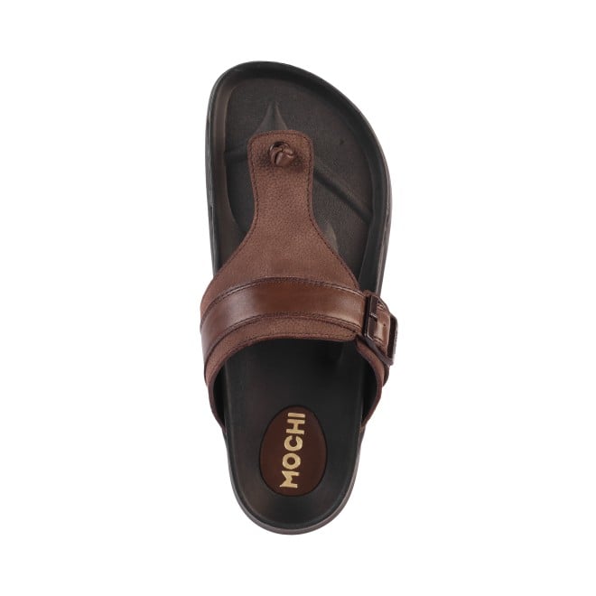 Mochi Men Brown Casual Slippers (SKU: 16-800908-12-40)