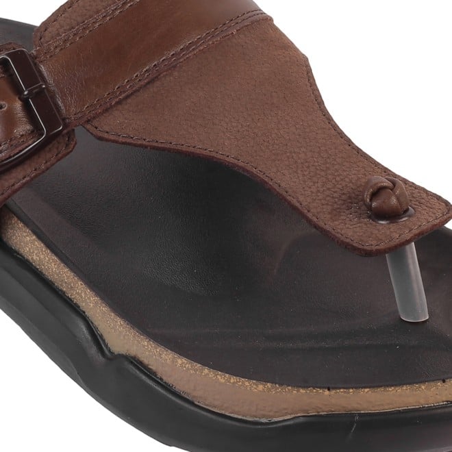 Mochi Men Brown Casual Slippers (SKU: 16-800908-12-40)
