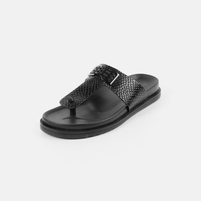 Mochi Men Black Casual Slippers (SKU: 16-801029-11-39)