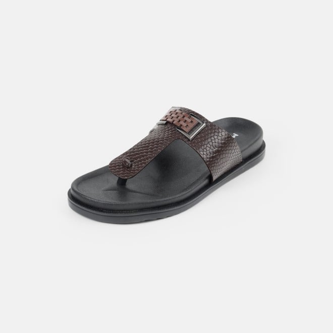 Mochi Men Brown Casual Slippers (SKU: 16-801029-12-40)