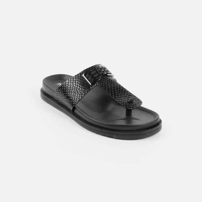 Mochi Men Black Casual Slippers (SKU: 16-801029-11-39)