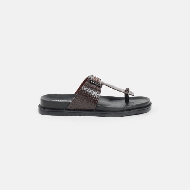 Mochi Men Brown Casual Slippers (SKU: 16-801029-12-40)