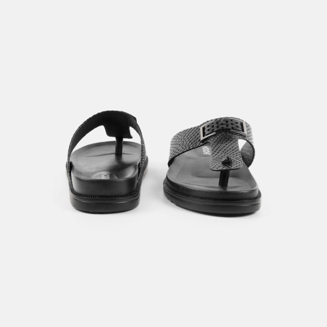 Mochi Men Black Casual Slippers (SKU: 16-801029-11-39)