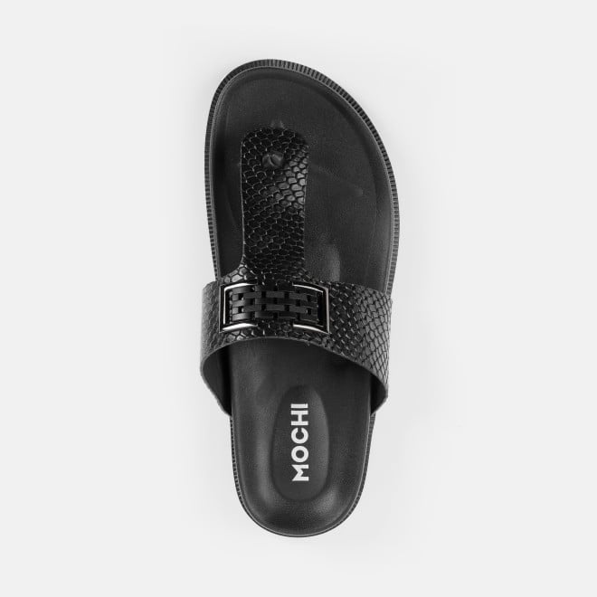Mochi Men Black Casual Slippers (SKU: 16-801029-11-39)