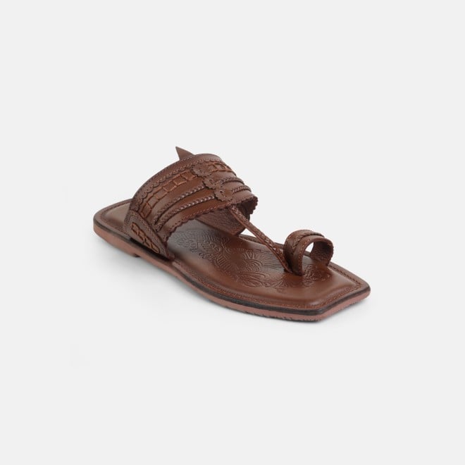 Mochi Men Tan Ethnic Kolhapuris (SKU: 16-801047-23-40)