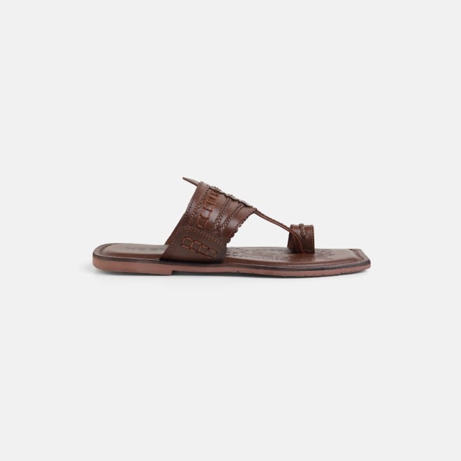 Mochi Men Tan Ethnic Kolhapuris (SKU: 16-801047-23-40)