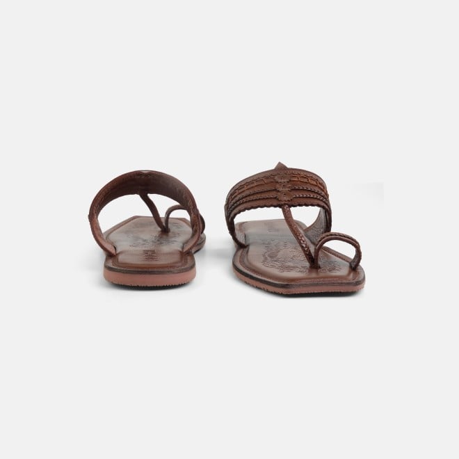 Mochi Men Tan Ethnic Kolhapuris (SKU: 16-801047-23-40)