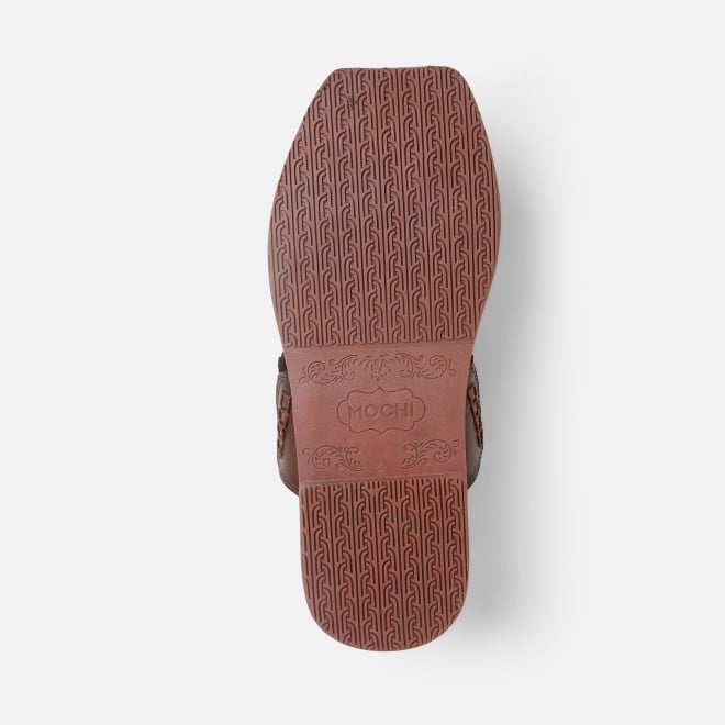 Mochi Men Tan Ethnic Kolhapuris (SKU: 16-801047-23-40)