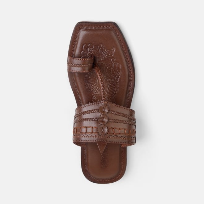 Mochi Men Tan Ethnic Kolhapuris (SKU: 16-801047-23-40)