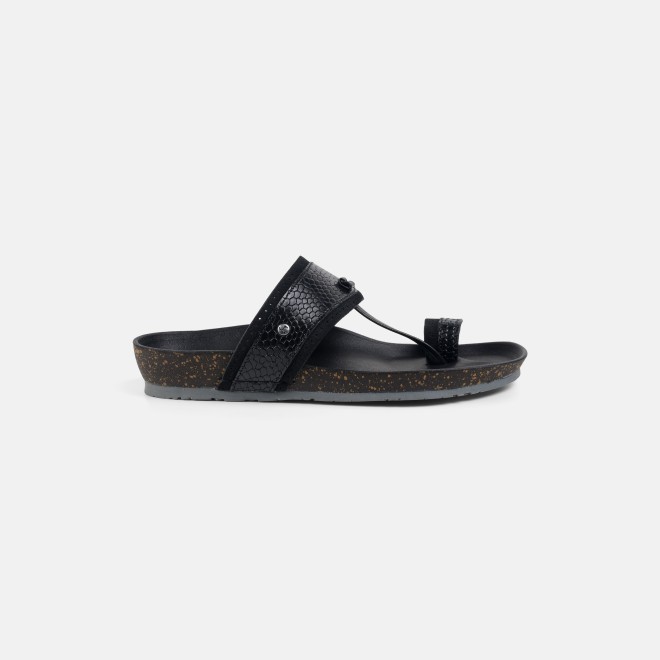 Mochi Men Black Ethnic Kolhapuris (SKU: 16-801261-11-39)