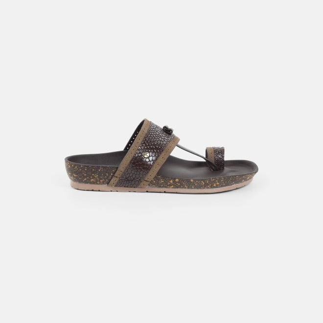 Mochi Men Brown Ethnic Kolhapuris (SKU: 16-801261-12-39)