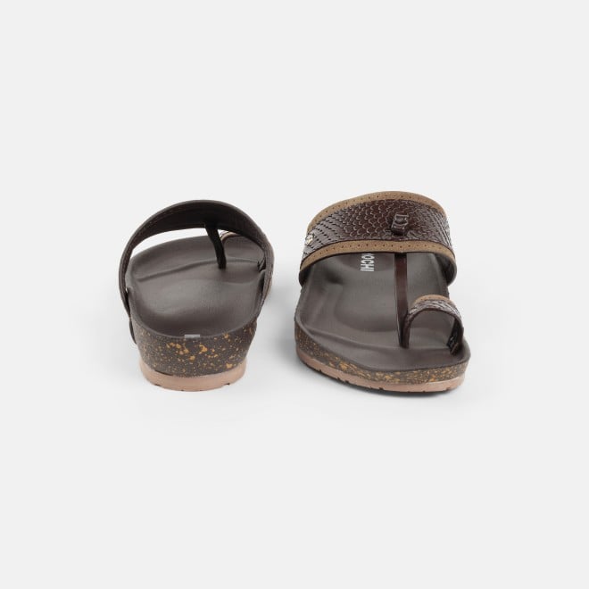 Mochi Men Brown Ethnic Kolhapuris (SKU: 16-801261-12-39)