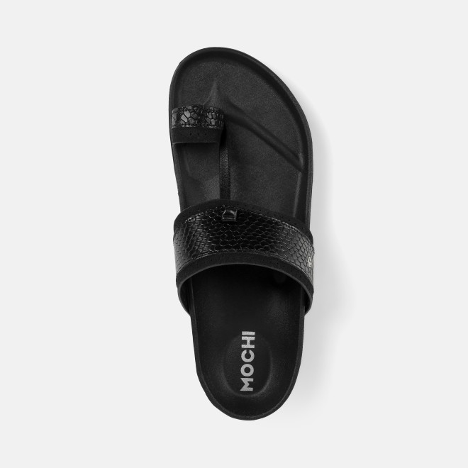 Mochi Men Black Ethnic Kolhapuris (SKU: 16-801261-11-39)