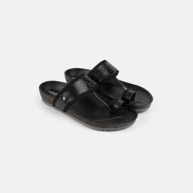 Mochi Men Black Ethnic Kolhapuris (SKU: 16-801261-11-39)