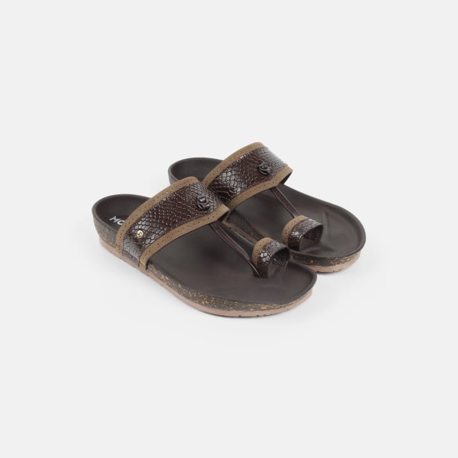 Mochi Men Brown Ethnic Kolhapuris (SKU: 16-801261-12-39)