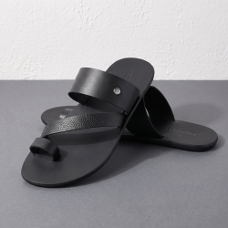 Men Black Casual Slippers