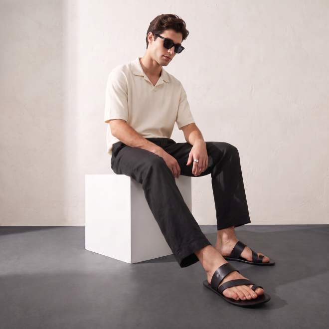Mochi Men Black Casual Slippers (SKU: 16-805-11-40) Mochi Men Black Casual Slippers (SKU: 16-805-11-40)
