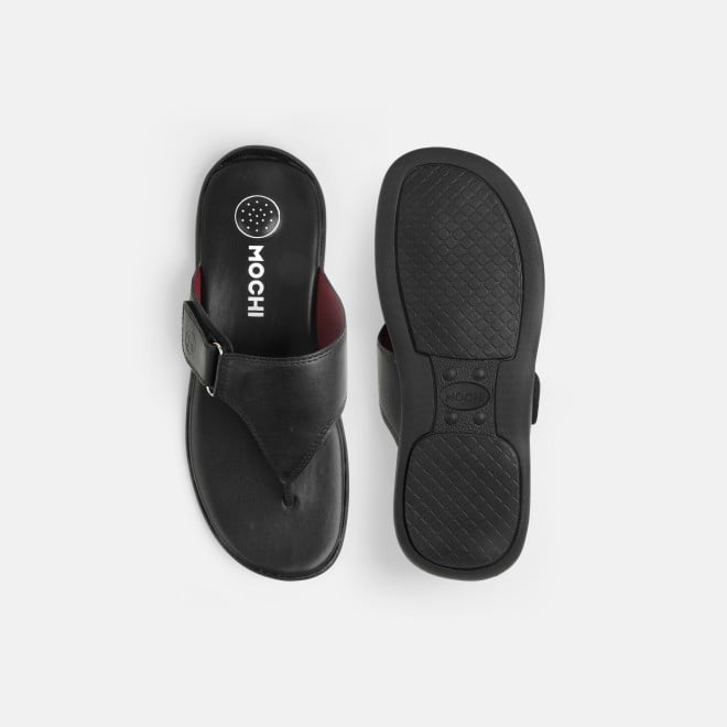 Mochi Men Black Casual Thong (SKU: 16-806393-11-39)