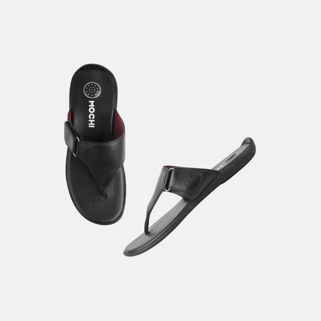Mochi Men Black Casual Thong (SKU: 16-806393-11-39)