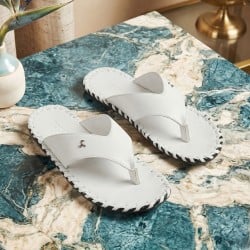 Mochi Men White Casual Slippers