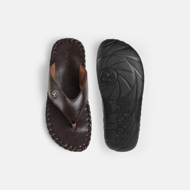 Mochi Men Brown Casual Slippers (SKU: 16-808498-12-39)