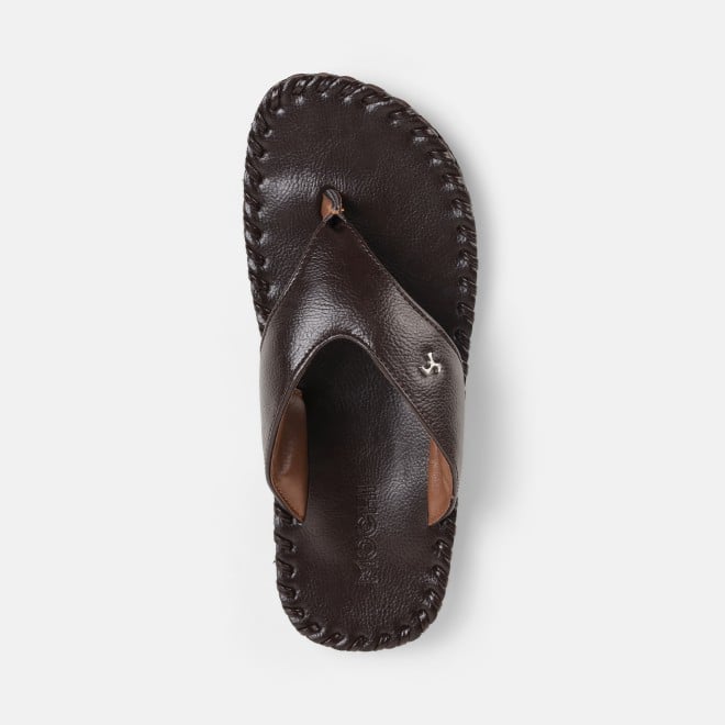 Mochi Men Brown Casual Slippers (SKU: 16-808498-12-39)