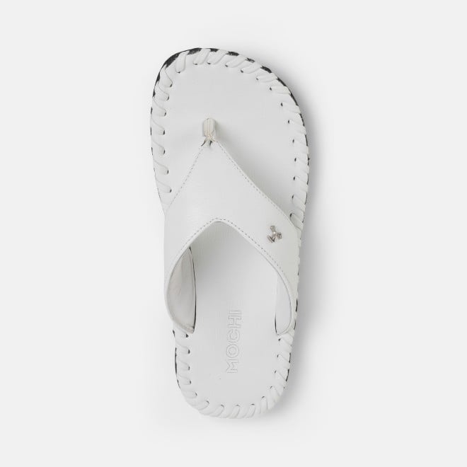 Mochi Men White Casual Slippers (SKU: 16-808498-16-39)
