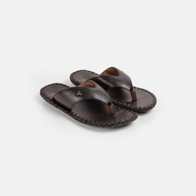 Mochi Men Brown Casual Slippers (SKU: 16-808498-12-39)