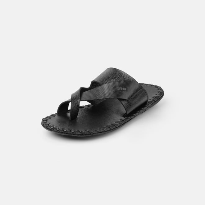 Mochi Men Black Ethnic Chappals (SKU: 16-809779-11-41)