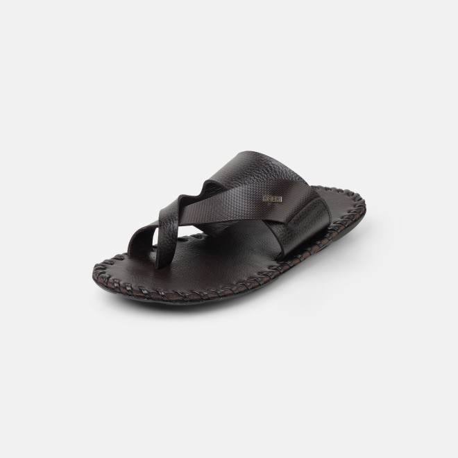 Mochi Men Brown Ethnic Chappals (SKU: 16-809779-12-39)