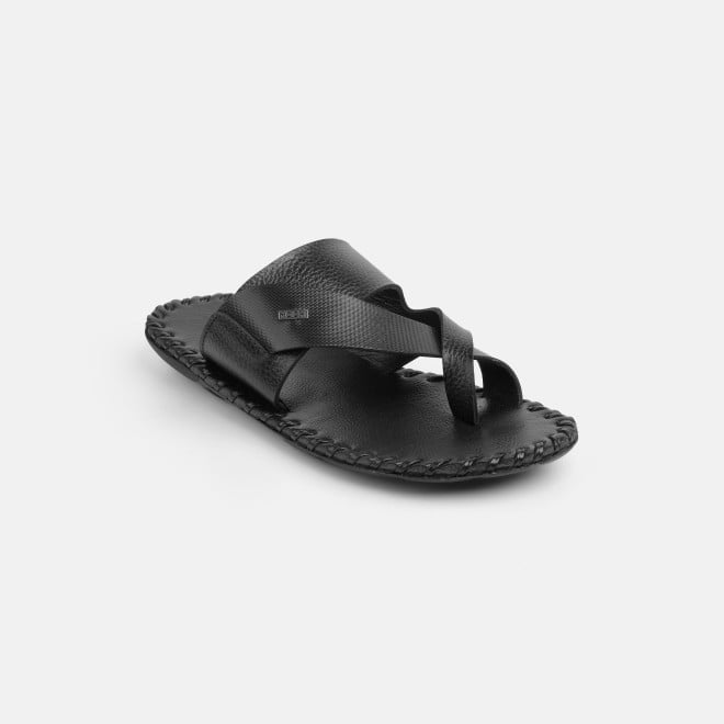Mochi Men Black Ethnic Chappals (SKU: 16-809779-11-41)