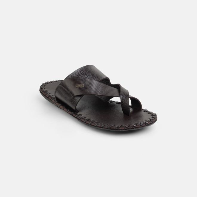 Mochi Men Brown Ethnic Chappals (SKU: 16-809779-12-39)
