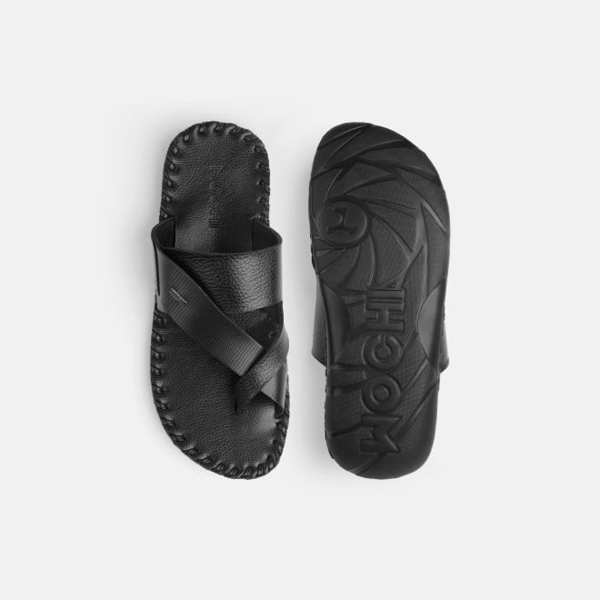 Mochi Men Black Ethnic Chappals (SKU: 16-809779-11-41)