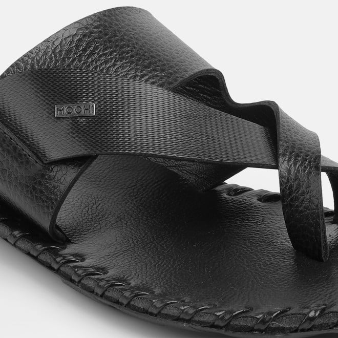 Mochi Men Black Ethnic Chappals (SKU: 16-809779-11-41)