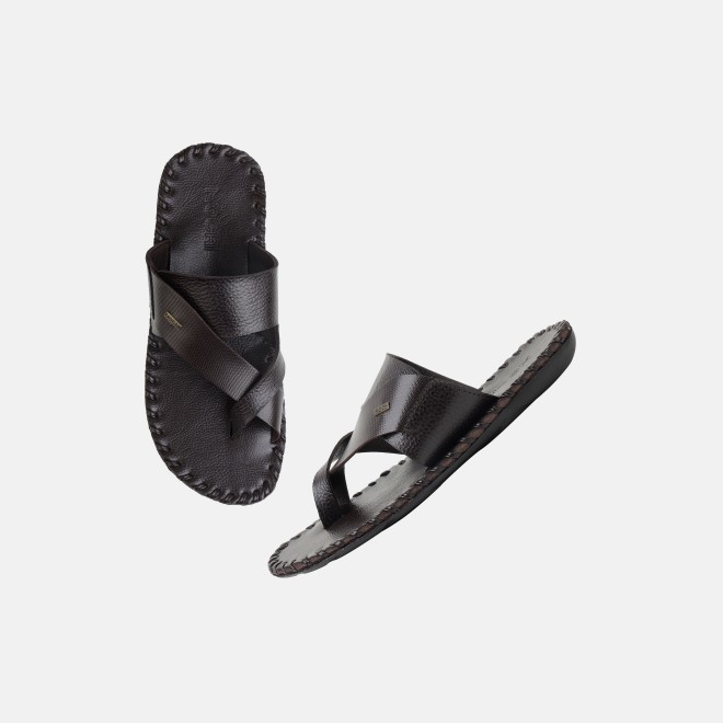 Mochi Men Brown Ethnic Chappals (SKU: 16-809779-12-39)