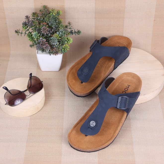 Mochi Men Blue Casual Slippers