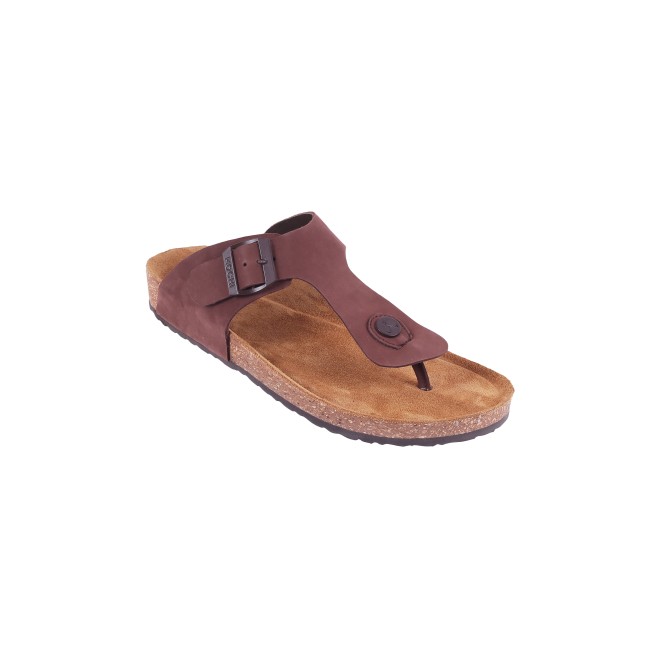 Mochi Men Brown Casual Slippers