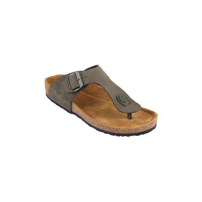 Mochi Men Olive Casual Slippers